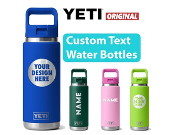 Borraccia YETI Rambler 2.0 personalizzata da 760 ml con tappo abbinato, borraccia termica con incisione laser e testo personalizzato.