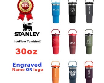 Custom Stanley 30oz IceFlow Flip Straw Tumbler, Personalized Laser Engraved Stainless Steel Travel Cup, Boyfriend Gift, Graduation Gift