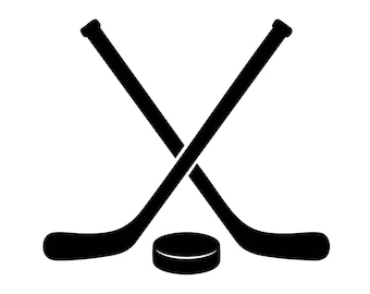 Gekreuzte Hockeyschläger und Puck SVG: T-Shirt Design, Sport Mannschaft, Hockey Monogramm, Cut Files, SVG, PNG, Instant Download