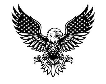 Adler Amerikanische Flagge SVG, PNG, Anhänger, gebrochen in der Sonne, Freiheit, Unabhängigkeitstag, 4. Juli Shirt Schnittdatei, Cricut, Silhouette