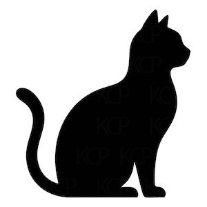 Czarny kot svg png, sylwetka kota svg, sylwetka kota, sylwetka kota png, sylwetki kotów, pliki svg czarnego kota, cyfrowe pobieranie czarnego kota
