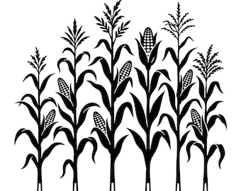 Corn Stalks SVG, Corn SVG, Corn Harvest Svg, Farm Svg, Agriculture Svg, Clipart Svg, Cut File Svg