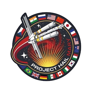 Proyecto Ave María png svg Parche de misión Ryland Grace Regalo para fans de películas de ciencia ficción Camiseta espacial Andy Weir PNG SVG para imprimir Descarga digital