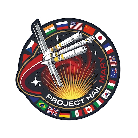 Project Hail Mary png svg Mission Patch Ryland Grace Sci-Fi Movie Fan Gift Space Shirt Andy Weir PNG SVG for printing Digital download