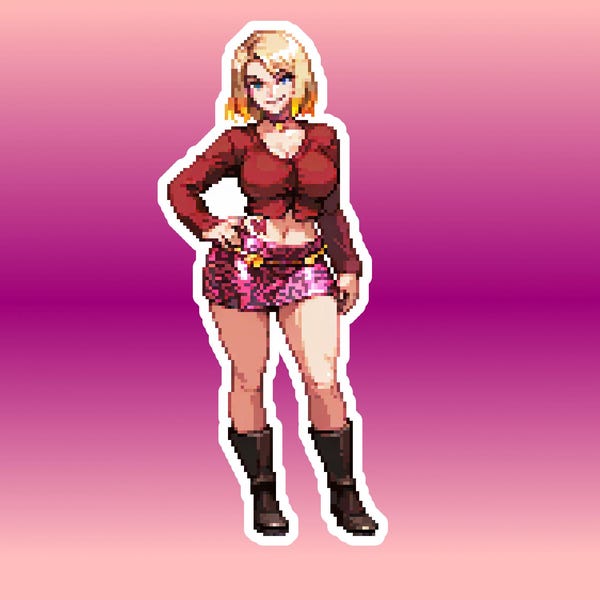 Maria Silent Hill 2 Stickerpakket | 3 glanzende pixelkunst pin-up stickers | Survival horror game fanart