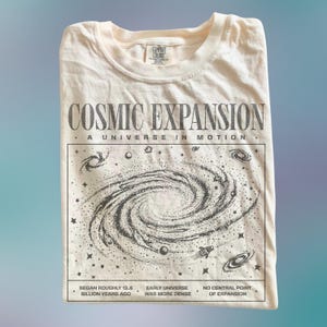 Space Science Shirt, Physics T-Shirt, Cosmos Astrophysics Student, STEM Gift, 90s Y2K Retro Tee image 1