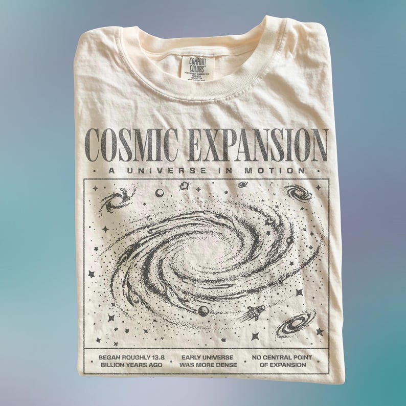 Space Science Shirt, Physics T-Shirt, Cosmos Astrophysics Student, STEM Gift, 90s Y2K Retro Tee image 1