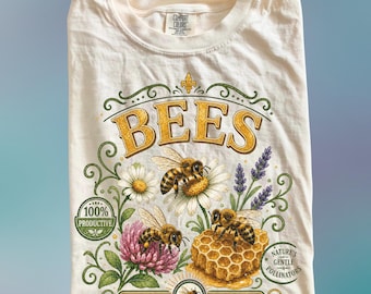 Bee Shirt, Honey Bees T-Shirt, Vintage 90s Y2K Shirt, Retro Science Nature Gift, Biology Shirt