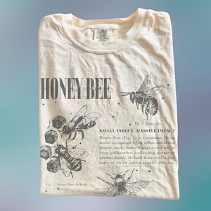 Honey Bee Shirt, Biology T-Shirt, Vintage 90s Y2K Shirt, Retro Science Nature Gift