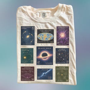 Space Science Shirt, Physics T-Shirt, Astrophysics Student Gift, STEM Gift, 90s Retro Stamp Tee