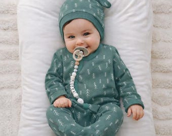 Conjunto de pelele para bebé, conjunto para bebé, pijama de algodón con pies, conjunto de regalo para recién nacido, conjunto para la salida del hospital.