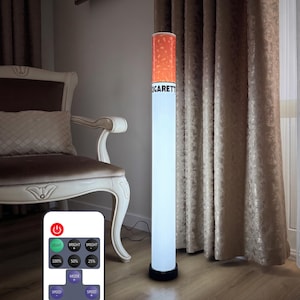 giant marlboro cigarette lamp Vintage Lamp , Retro Floor Lamp – RETROFUME DIY Bedazzled Giant Cigarette Lamp