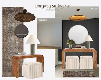 Entryway Styling Mini | Custom Entryway Design Plan | Moodboard & Product Recommendations