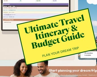 Couples Travel Planner | Google Sheets Itinerary & Budget Tracker (Instant Download)