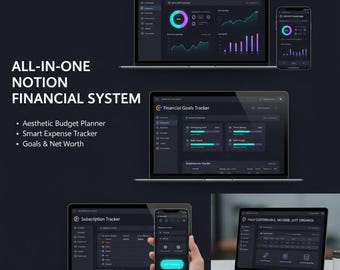 Notion Finance Tracker | All-in-One Budget Dashboard (Digital Planner)