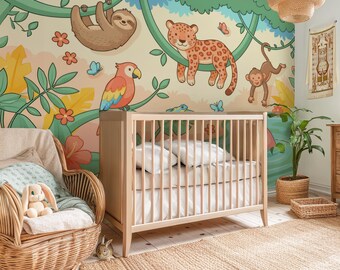 Lil' Rainforest Kids Wallpaper Mural