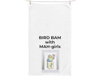 Bird BAM with MAH-girls Hand Towel | Cute Bird Illustration