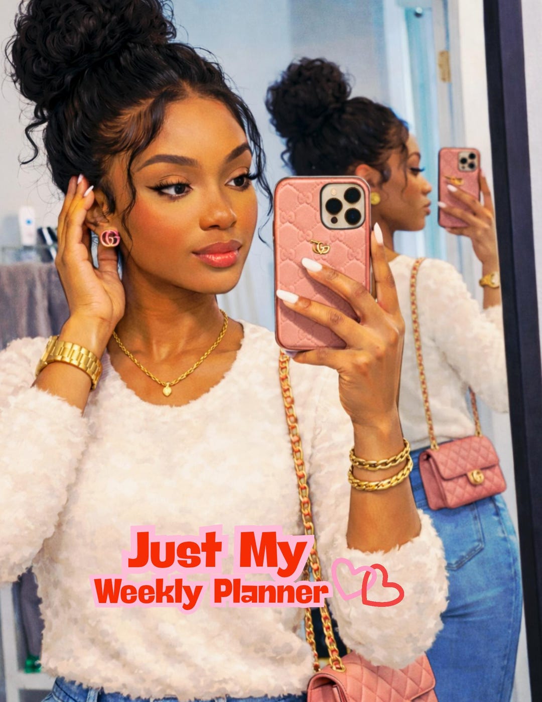 Just My Weekly Planner, Printable Weekly Planner, Cute Pink Feminine ...