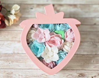 Ramo de flores de malvavisco comestible, dulces en forma de corazón, regalo para el Día de la Madre
