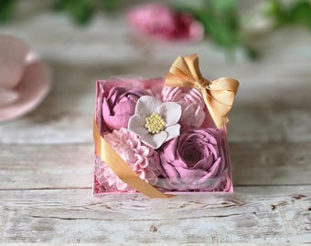 Flores de malvavisco comestibles, regalo para el Día de la Madre, malvaviscos gourmet, dulces únicos, recuerdos para baby shower, regalos dulces, esponjosos caseros