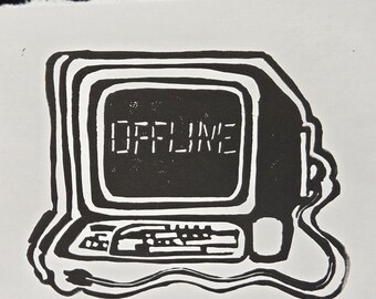 OFFLINE: hand-carved original linoprint