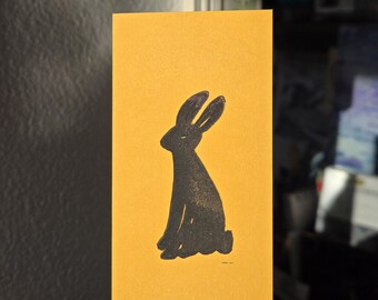 SILLY GOOSE hand-carved hand-printed original linoprint