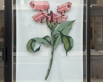 Custom Dark Humor: Bloom Under Surveillance