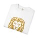 Golden Lion Head T-shirt | Minimal Animal Graphic Tee image 3