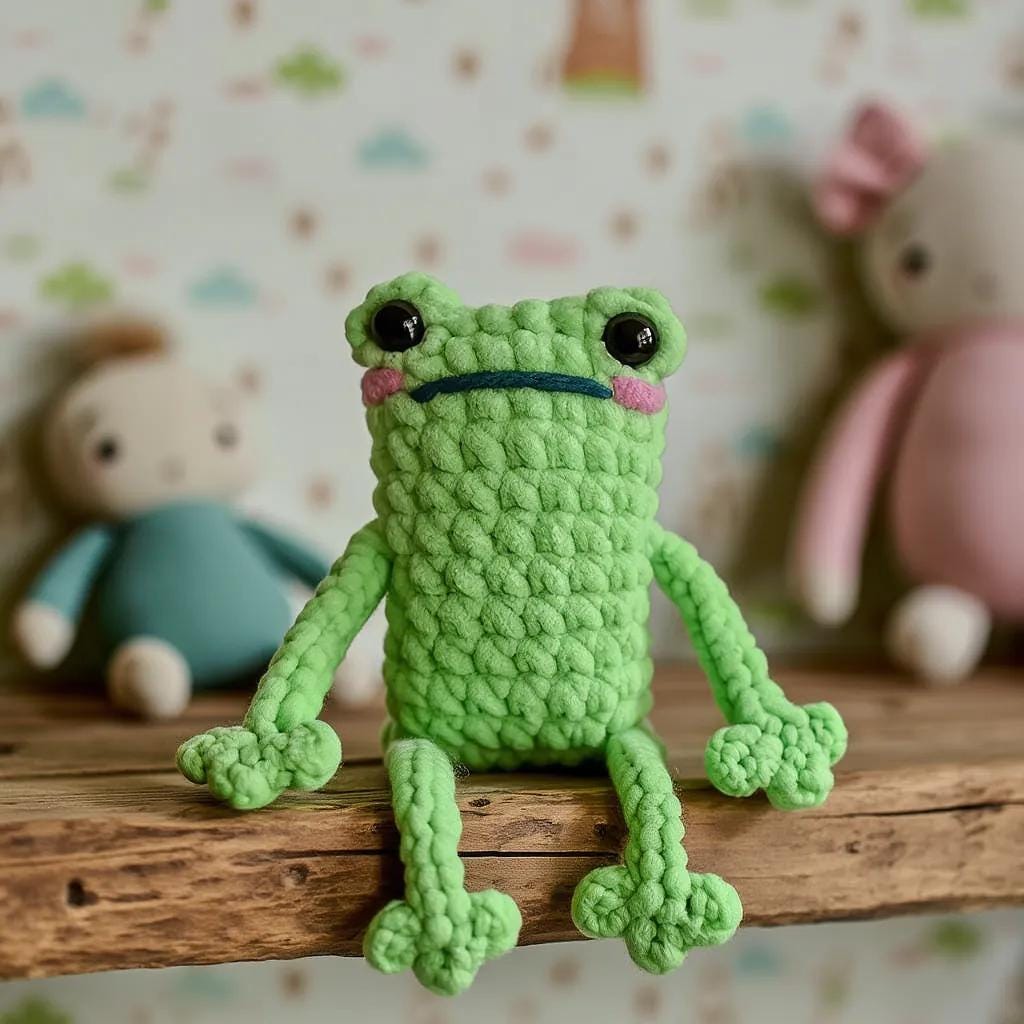 30 Leggy Frog Crochet Patterns to Charm Kids and Frog Fans 13 No Sew Leggy Frog Crochet Pattern – DIY Amigurumi Plush PDF