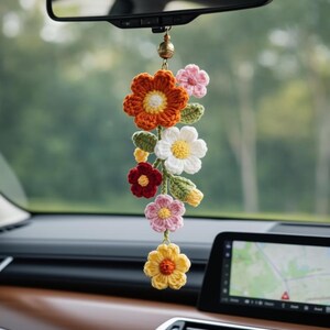 Flower Hanging Crochet Pattern PDF, Beginner Friendly Floral Decor, Crochet Keychain & Charm, Easy Tutorial, Instant Download