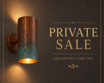 Handmade Oxidized Copper Wall Sconce. Private Sale