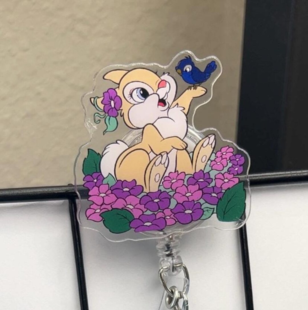 Bambi Bunny Beaded Badge Reel Set! - Etsy