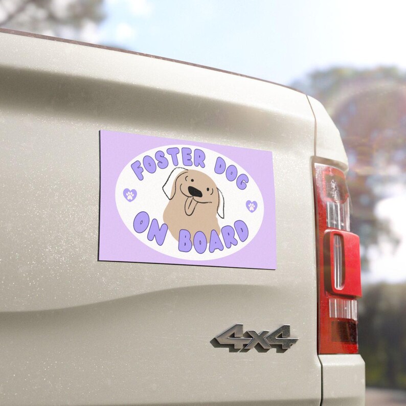 Dogs on Board Magnet, Foster Dog on Board Car Magnet, Rescue Pet Alert ...