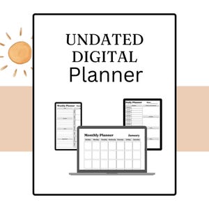 Odaterad digital planerare | 24-sidig minimalistisk PDF för surfplatta, bärbar dator och telefon