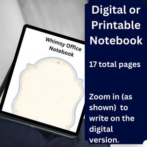 Speels kantoornotitieboekje | 17 pagina's, digitaal en printbaar PDF | Leuk kantoorartikel | Esthetisch schrijven | Creatief dagboek | Geen hyperlinks