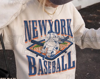 New York Baseball Sweatshirt, Vintage Washed Tee, Comfort Colors T-shirt, Game Day Oversized Hoodie 1962