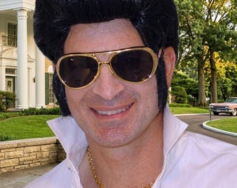 Elvis wig and glasses.......