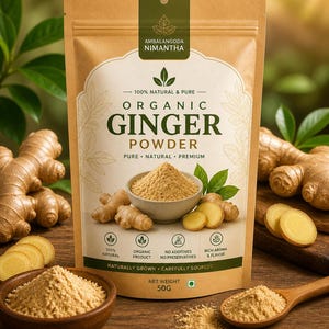 Jengibre de Ceilán orgánico en polvo – Puro, natural, especia (50 g)
