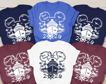Personalized Disney Cruise 2026 Shirt, Custom Disney Family Matching Cruise Shirt, Disney Cruise Family Trip, Disney Cruise Crew Tees