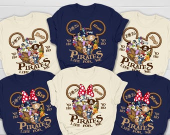 Personalized Disney Pirates 2026 Shirt, Disney Family Matching Cruise Shirts, Disney Cruise Couple Tee, Yo Ho Yo Ho A Pirate's Life For Me