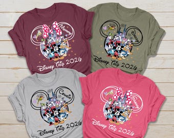Custom Disney Trip 2026 Shirt, Disney Family Vacation Shirt, Disney Family Matching Shirt, Disney World Family Shirt 2026