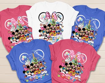 Personalized Disney Summer 2026 Shirt, Disneyland Summer Vibes Tee, Disney World Family Matching Colorful Shirts, Disney Energetic Tee