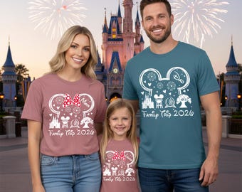 Custom Disney Family Vacation 2026 Shirt, Matching Disneyland Trip Tees, Disney World Shirts