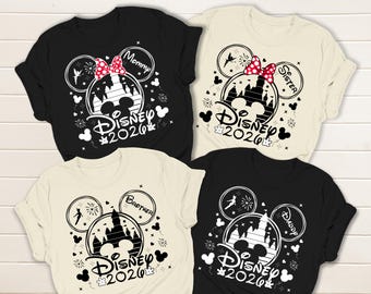 Custom Disney Trip 2026 Shirt, Disney Family Vacation Shirt, Disney Family Matching Shirt, Disney World Family Shirt 2026