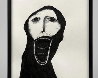 Sleep paralysis | Spooky Wall Art, Dark Surrealism, Creepy Portrait Print, Victorian Goth, Halloween artwork
