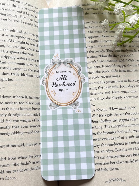 Ali Hazelwood Bookmark | Romance Reader Gift | Bookish Merch | Reading Accessory | Book Decor