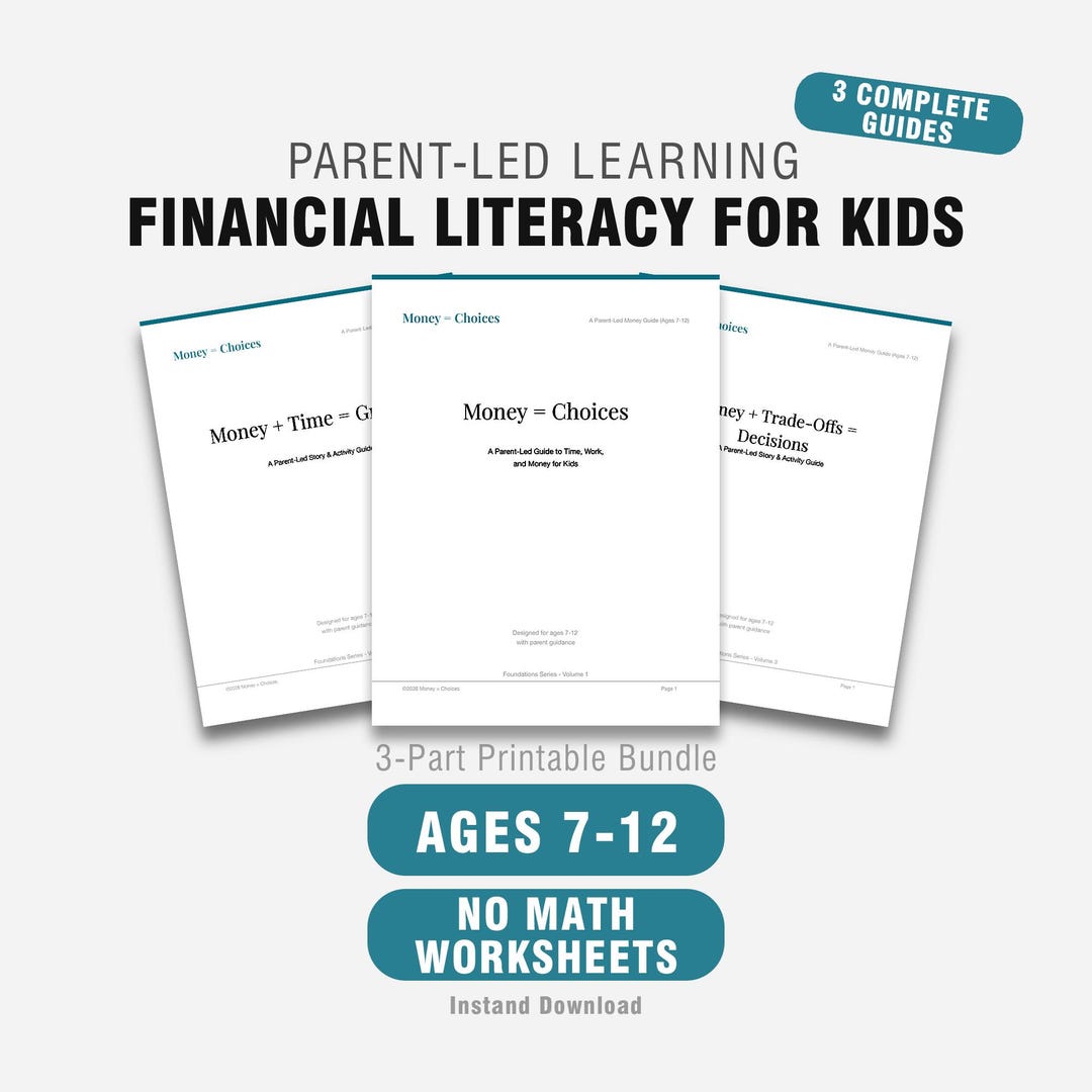 Financial Literacy for Kids Bundle | Parent-led Money Lessons Printable ...