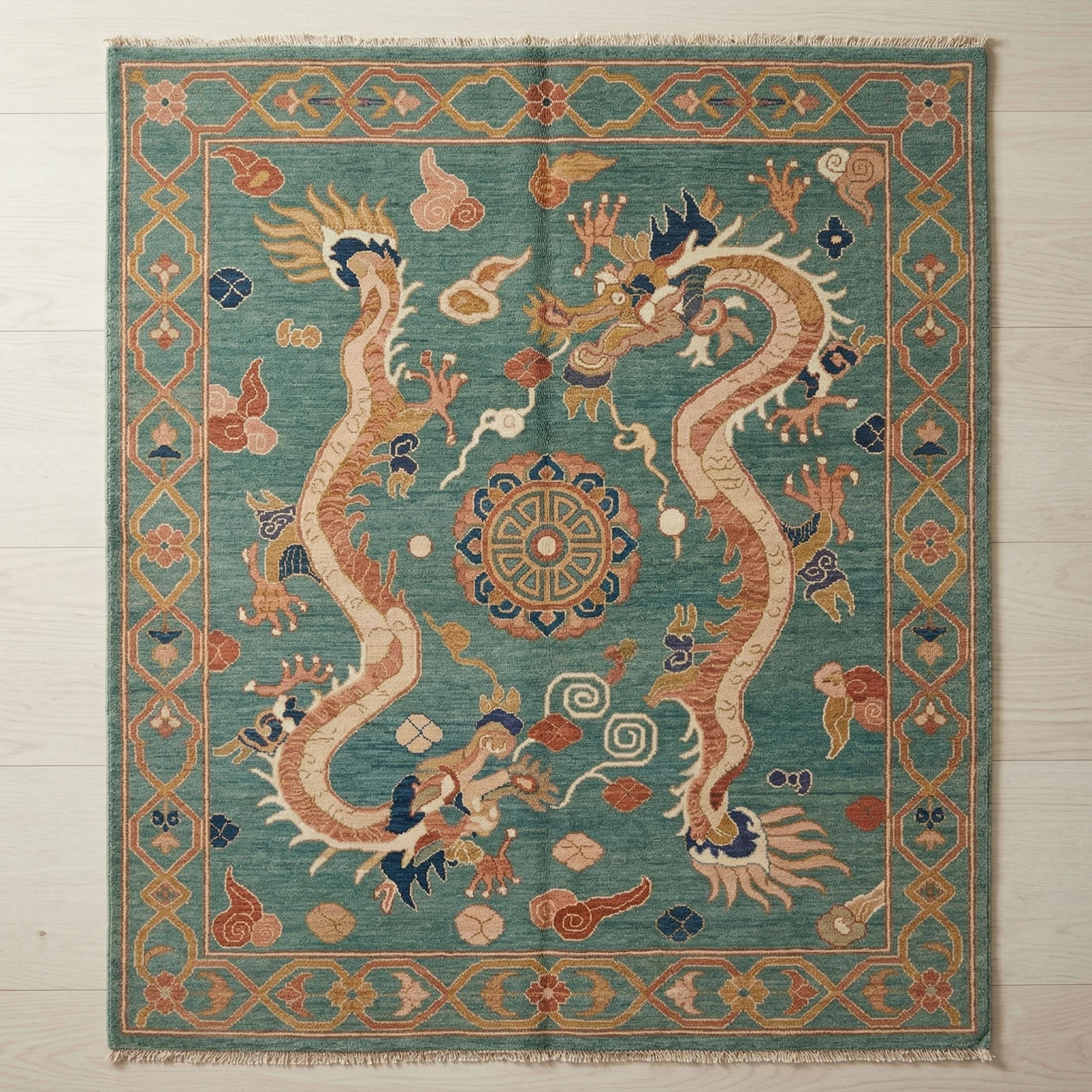 Tibetan Dragon Rug - Etsy