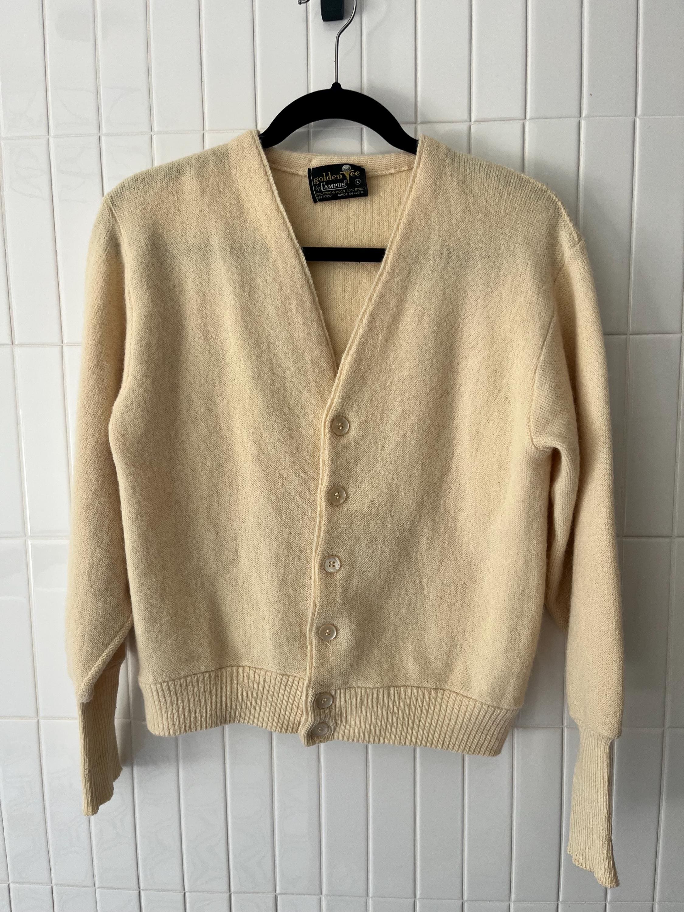 トップス vintage alpaca cardigan 60s 70s 1960s Alpaca Sweater - Etsy