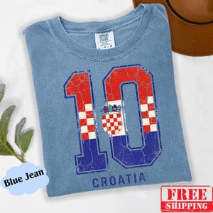 Croatia Shirt Number 10 Shirt, Vintage Croatia Soccer Tee, Retro 2026 Football Shirt, Hrvatska Majica Gift, Balkan Football Fan Apparel imagen 11